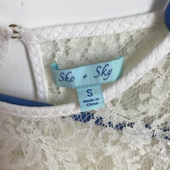 White Cut-out Lace Dress - Picture 3 of 3